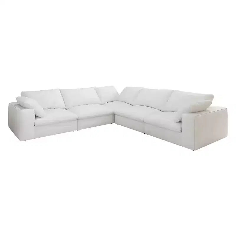 Cloud Sectional Sofa 160, Down Filled Comfortable V Shape Sofa for Living Room5 Seaters