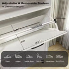 Meuble à chaussures, organisateur de chaussures style rustique avec 4 tiroirs basculants et rangement ouvert, meuble à chaussures étroit autoportant pour entrée, couloir
