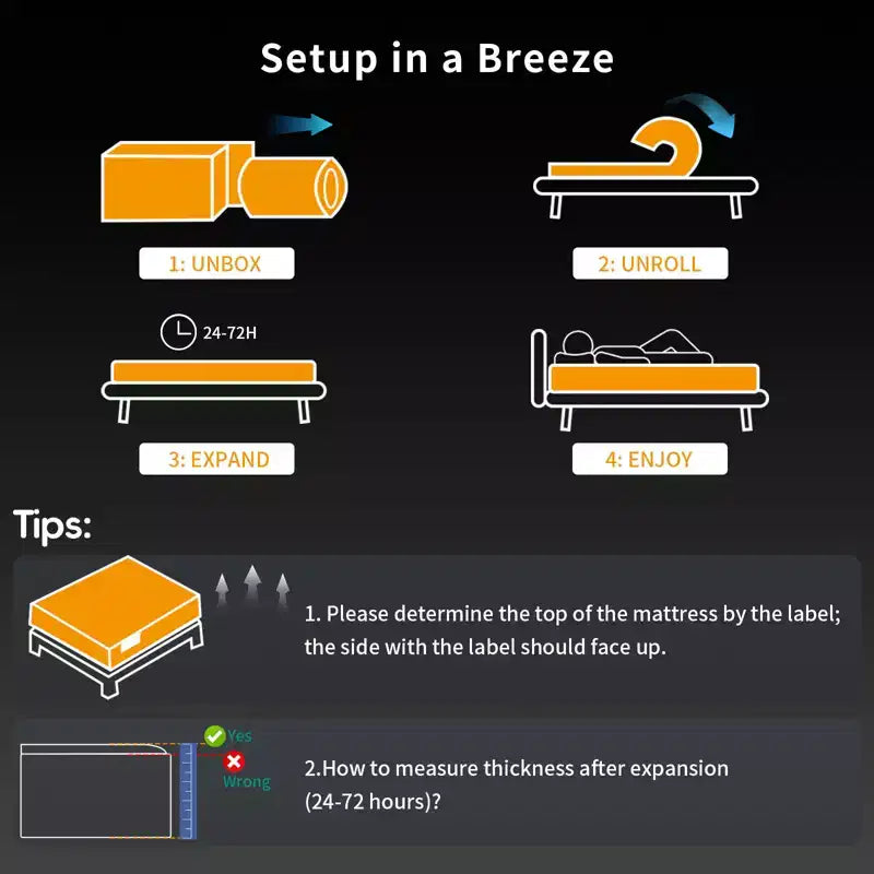 Matelas hybride respirant en mousse à mémoire de forme rafraîchissante, fermeté moyenne, livré compressé dans une boîte, blanc