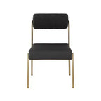 Chaise de salle à manger Carly en similicuir / dossier en tissu bouclé