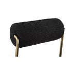 Chaise de salle à manger Carly en similicuir / dossier en tissu bouclé