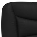 Cadre de Lit Double LED Noir/Blanc - 137x190 cm avec Finition en Similicuir, Lattes en Contreplaqué et Tête de Lit Rembourrée Confortable
