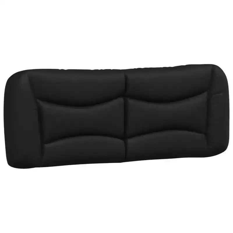 Cadre de Lit Double LED Noir/Blanc - 137x190 cm avec Finition en Similicuir, Lattes en Contreplaqué et Tête de Lit Rembourrée Confortable