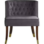 Chaise de salle à manger en velours Perry