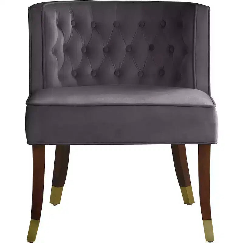 Chaise de salle à manger en velours Perry