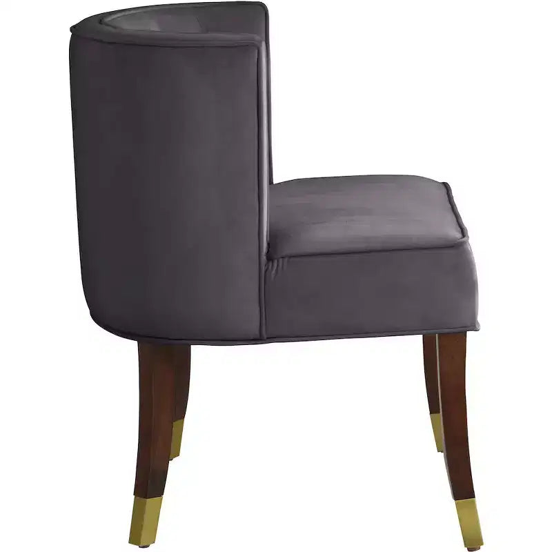 Chaise de salle à manger en velours Perry
