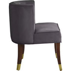 Chaise de salle à manger en velours Perry