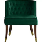 Chaise de salle à manger en velours Perry