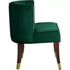 Chaise de salle à manger en velours Perry