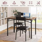 Table à manger pour 4 personnes, Table et chaises de cuisine, Table de salle à manger avec 4 chaises rembourrées, Table de cuisine pour petit espace, Appartement