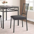 Table à manger pour 4 personnes, Table et chaises de cuisine, Table de salle à manger avec 4 chaises rembourrées, Table de cuisine pour petit espace, Appartement