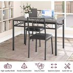 Table à manger pour 4 personnes, Table et chaises de cuisine, Table de salle à manger avec 4 chaises rembourrées, Table de cuisine pour petit espace, Appartement