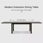 Table à Manger Extensible en Aluminium pour Patio - Table de Cuisine pour Salle à Manger