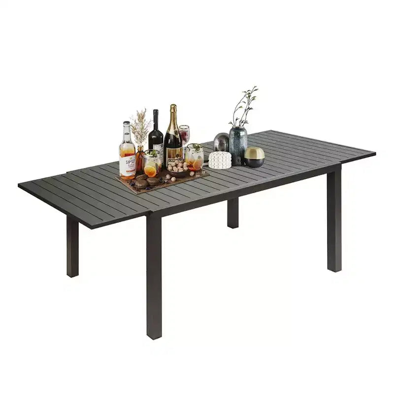Table à Manger Extensible en Aluminium pour Patio - Table de Cuisine pour Salle à Manger