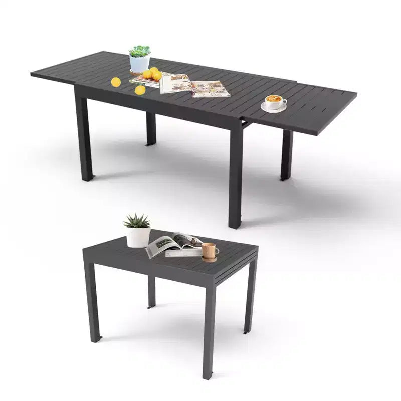 Table à Manger Extensible en Aluminium pour Patio - Table de Cuisine pour Salle à Manger