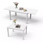Table à Manger Extensible en Aluminium pour Patio - Table de Cuisine pour Salle à Manger