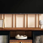 Meuble TV moderne, console média en bois de sapin et fer, grand tiroir de rangement, étagère ouverte, convient aux TV jusqu'à 55 pouces, 62,99 x 15,75 x 18,70