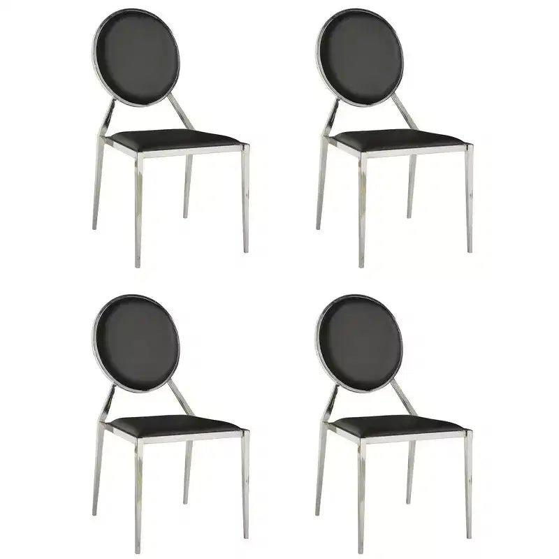 Chintaly Imports,Contemporary Round-Back Upholstered Side Chair - Set of 4