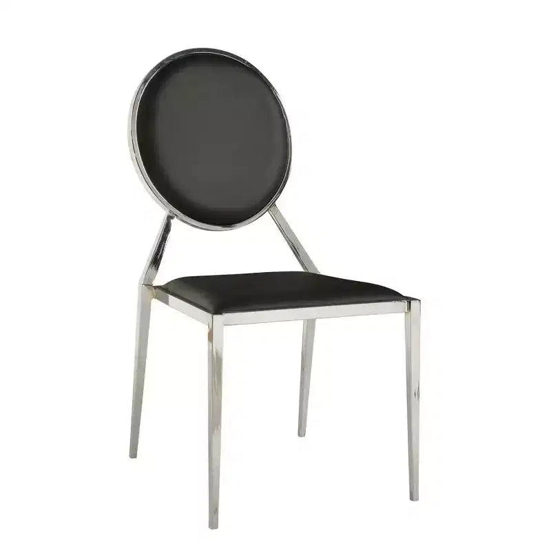 Contemporary Round-Back Upholstered Side Chair