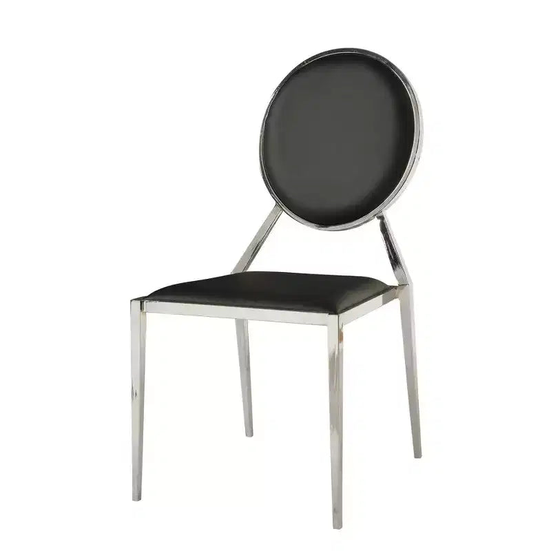 Contemporary Round-Back Upholstered Side Chair