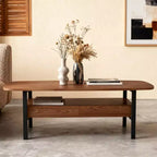 Table basse en bois de 47,2 pouces avec tiroirs de rangement