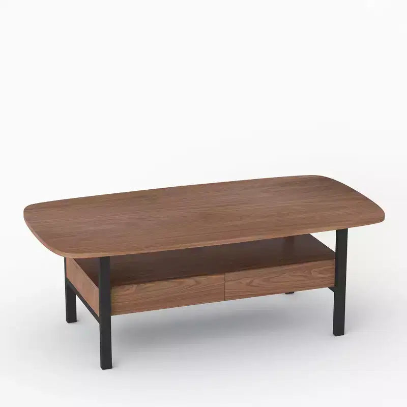 Table basse en bois de 47,2 pouces avec tiroirs de rangement