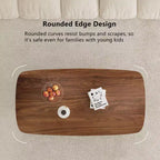 Table basse en bois de 47,2 pouces avec tiroirs de rangement
