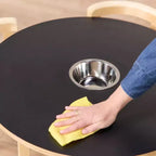 Table tableau noir et chaise à dossier incurvé en bois courbé, meubles pour enfants, naturel, 5 pièces