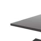 Table basse Henri rectangulaire en verre trempé et fer forgé avec étagère