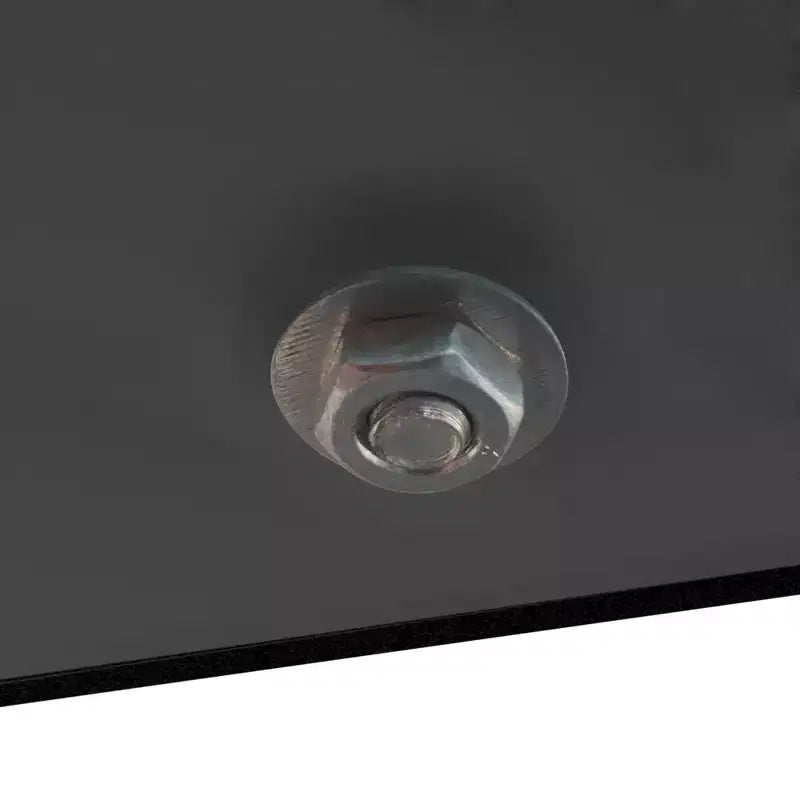 Table basse Henri rectangulaire en verre trempé et fer forgé avec étagère