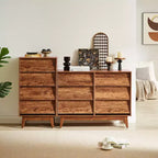 Peg Wood Bevel Design Drawer Dresser