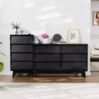 Peg Wood Bevel Design Drawer Dresser