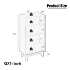 Peg Wood Bevel Design Drawer Dresser