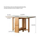 Table pliante 4-6 personnes en bois massif Agatha avec plateau en pierre sintérisée
