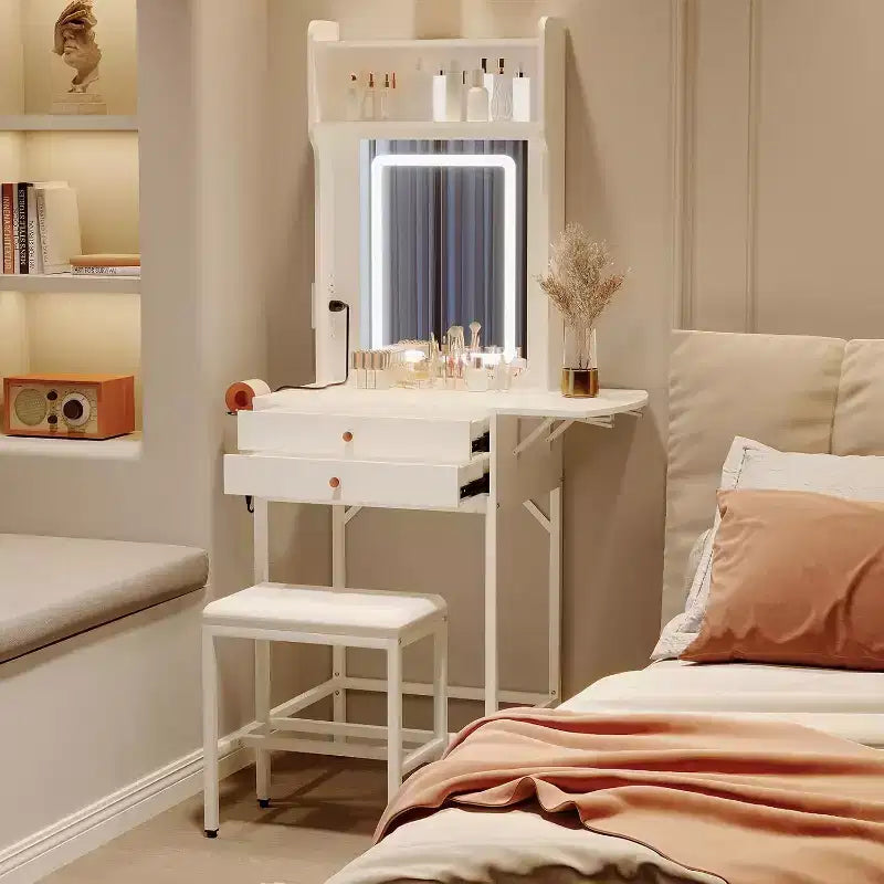 Meuble haut de salle de bain mural avec miroir, armoire à pharmacie avec étagère réglable en hauteur, blanc