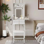 Meuble haut de salle de bain mural avec miroir, armoire à pharmacie avec étagère réglable en hauteur, blanc