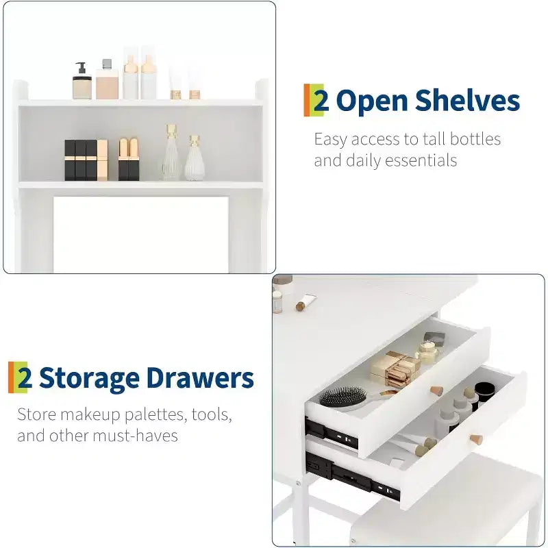 Meuble haut de salle de bain mural avec miroir, armoire à pharmacie avec étagère réglable en hauteur, blanc