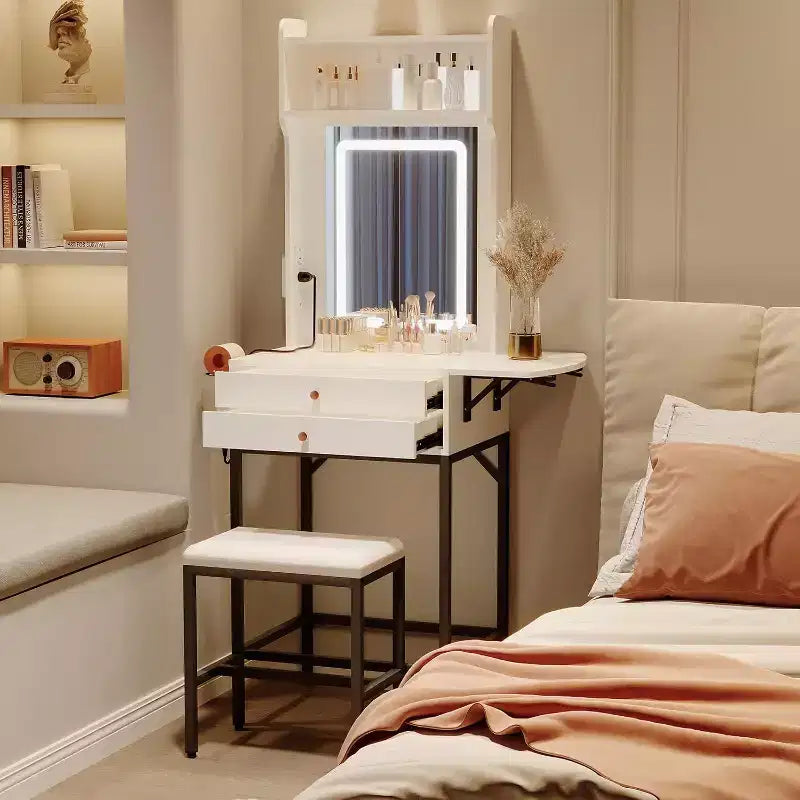 Meuble haut de salle de bain mural avec miroir, armoire à pharmacie avec étagère réglable en hauteur, blanc