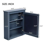 Armoire murale de salle de bain avec miroir, armoire à pharmacie avec étagère réglable en hauteur, blanc