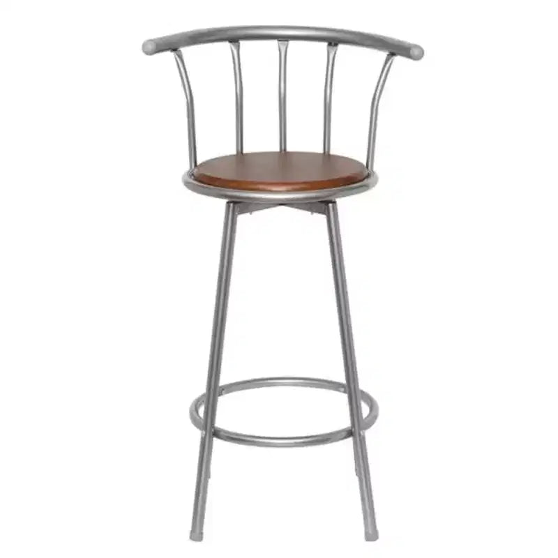 Bar Stool Brown MDF, Steel Standard Swivel Bar Stool