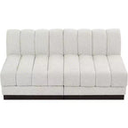 Canapé Modulable en Tissu Chenille Quinn