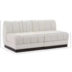Canapé Modulable en Tissu Chenille Quinn