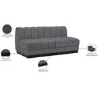 Canapé Modulable en Tissu Chenille Quinn