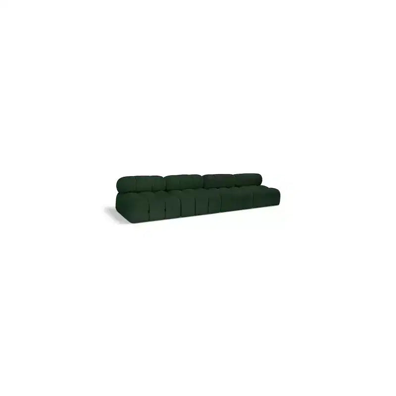 Meridian Furniture Ames Green Boucle Fabric Modular Sofa