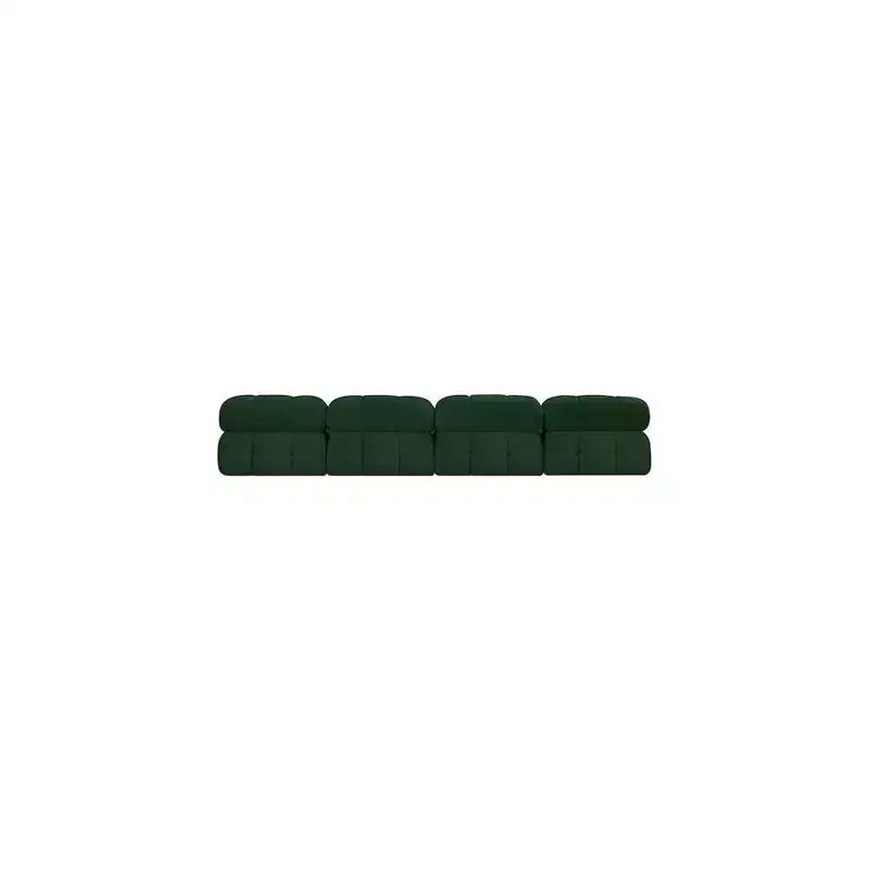 Ames Green Boucle Fabric Modular Sofa