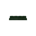 Canapé Modulaire en Tissu Bouclé Vert Ames