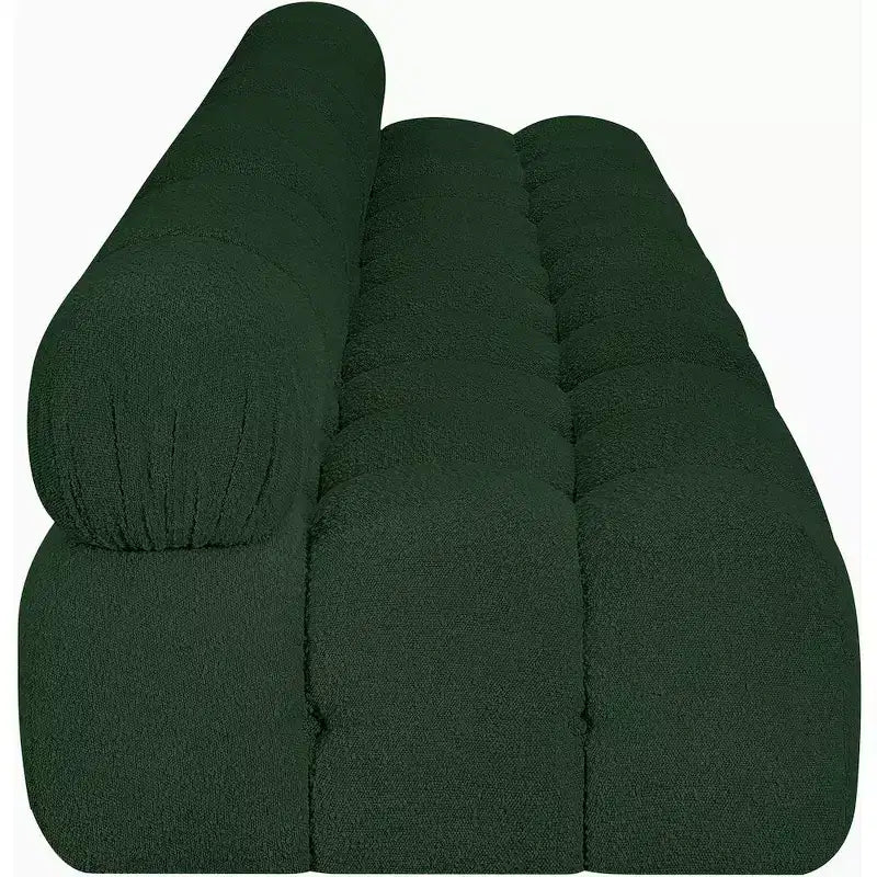 Canapé Modulaire en Tissu Bouclé Vert Ames