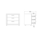 Chambre Mira – Commode double et chiffonnier à 6 tiroirs, Jackson Hickory
