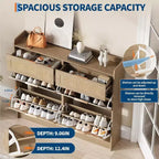 4 Turn Over Drawers Freestanding Shoe Storage Cabinet for Entryway, Hallway, Living Room