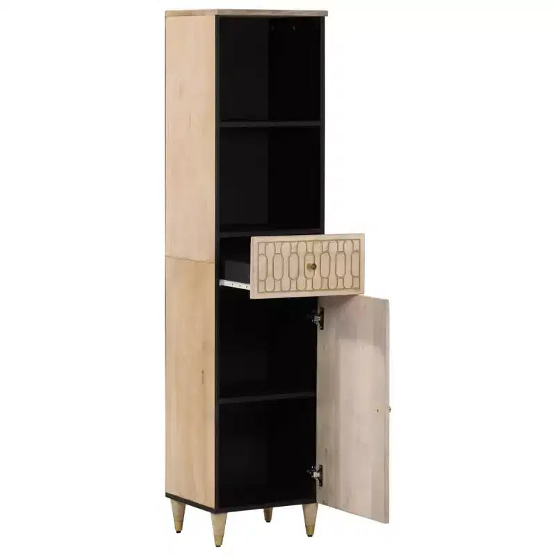 Meuble d'appoint en bois naturel pin massif moyen